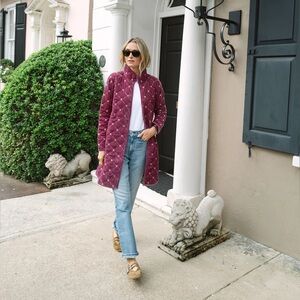 Julia Amory Jackie Coat Medium Wine new with tags